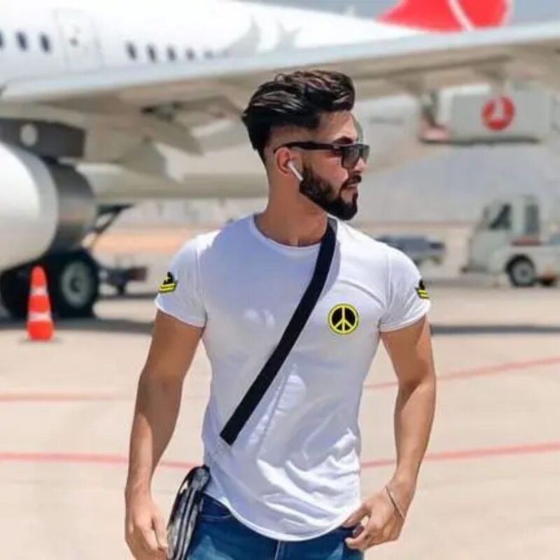 Mens Printed Cotton Half Sleeves Casual T-Shirt