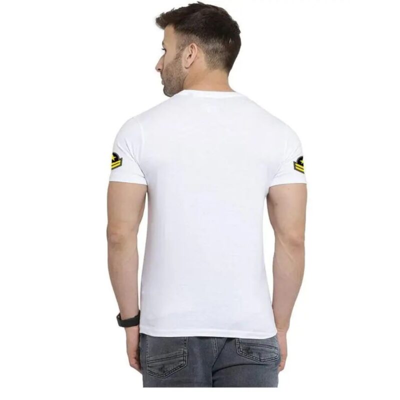 Mens Printed Cotton Half Sleeves Casual T-Shirt - Image 3
