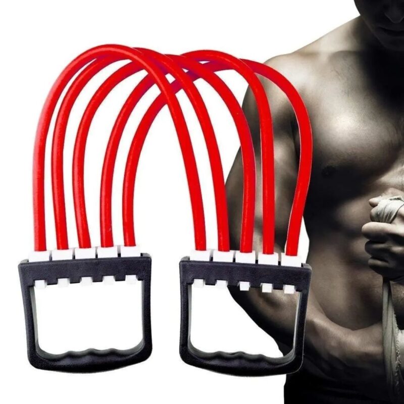 Adjustable Multi-Function 5 Rubber Tubes Chest Expander - Image 5