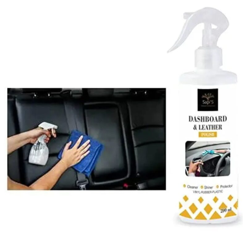 SAPI'S Dashboard & Leather Polish to Shine Black Look, Zero dust Attraction & Spotless