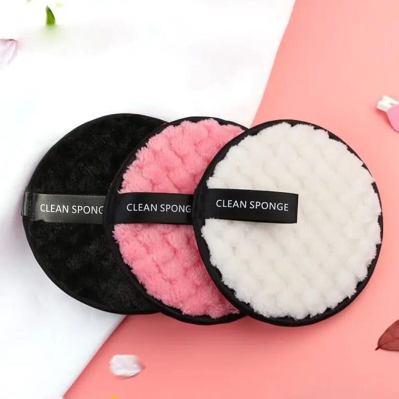 Microfiber Reusable Makeup Removal Sponge Pads For Deep Cleansing (Pack of 3) - Image 5