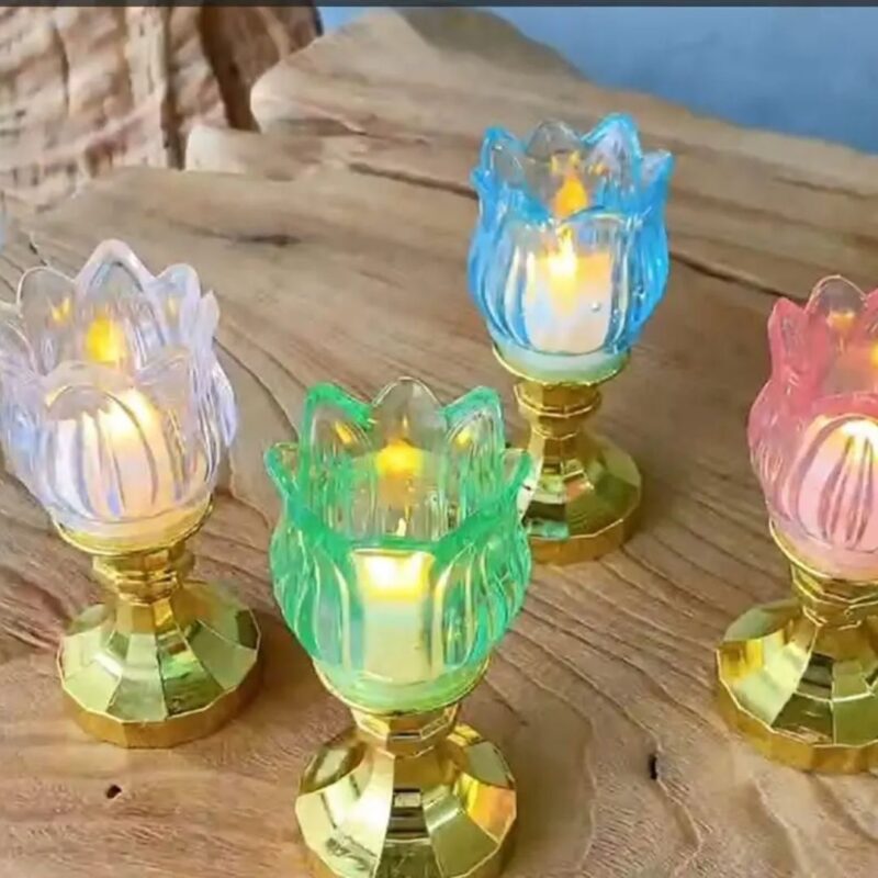 Lotus LED Tealight Oil Lamp Diya