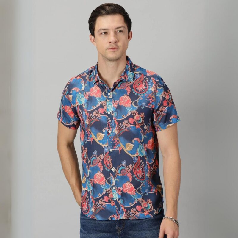 Printed Half Sleeves Regular Fit Men's Casual Shirt