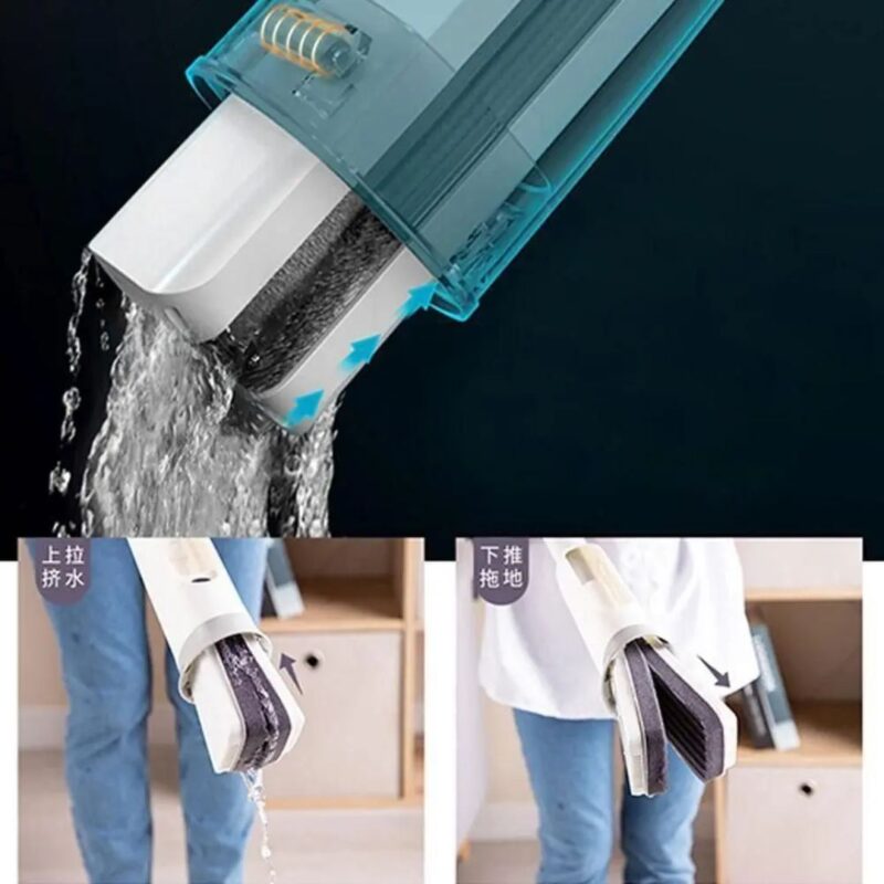 Self Squeezing Mop, Folding Sponge Mop, Absorbs More & Easier to Dry & Store - Image 3