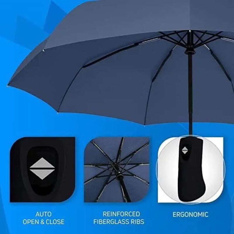 Compact Automatic Open Close Lightweight Umbrella - Image 3
